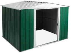 Arrow Greenvale 10x8 Apex Green & White Metal Shed