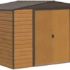 Arrow Woodvale 10x6 Apex Coffee Metal Shed