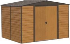 Arrow Woodvale 10x6 Apex Coffee Metal Shed