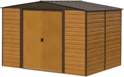 Arrow Woodvale 12x10 Apex Coffee Metal Shed