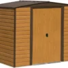 Arrow Woodvale 8x6 Apex Coffee Metal Shed