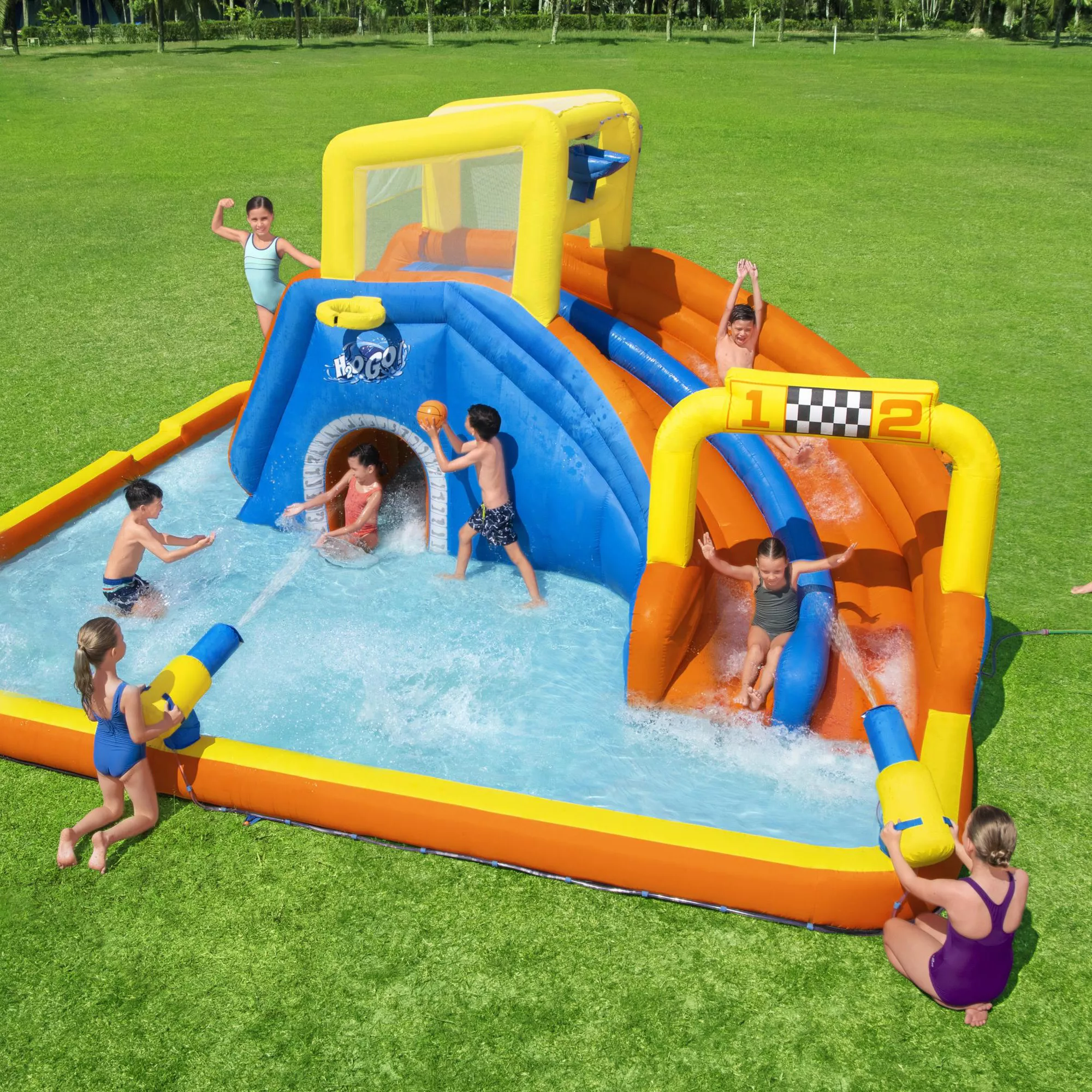 Bestway Multicolour Rectangular Super Speedway Water Park - Image 3