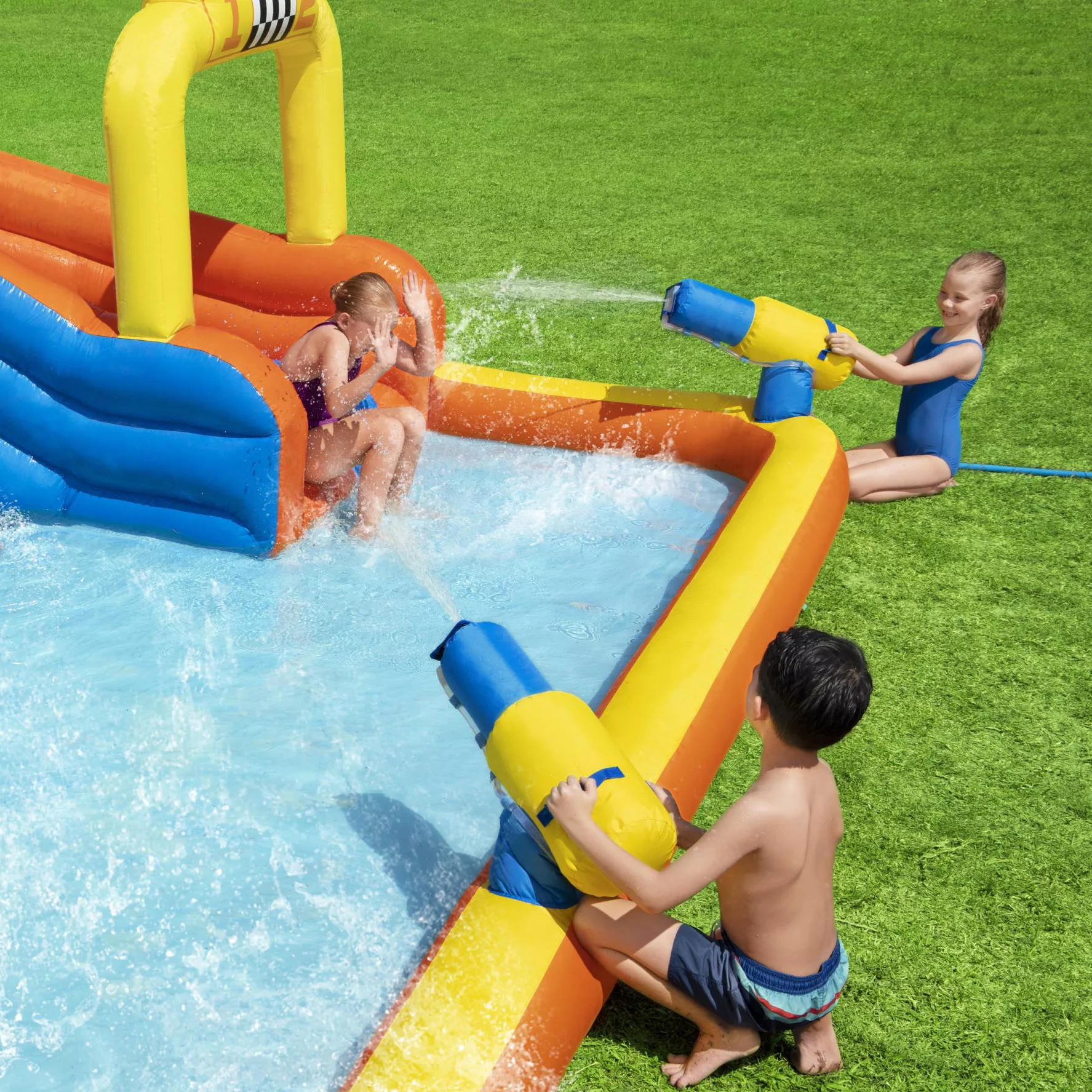 Bestway Multicolour Rectangular Super Speedway Water Park - Image 7