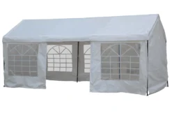 Blooma Betty White Rectangular Gazebo, (W)5.96m (D)2.97m - Assembly Required
