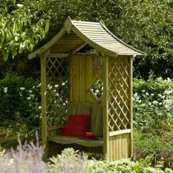 Blooma Elegant Apex Arbour, (H)2340mm (W)1760mm (D)940mm - Assembly Required