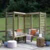 Forest Firenze Corner Arbour, (H)1970mm (W)1800mm (D)1800mm - Assembly Required