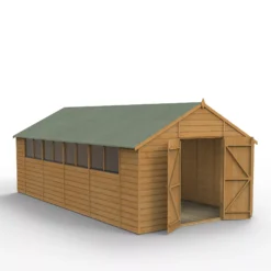 Forest Garden 10x20 Apex Dip Treated Shiplap Wooden Shed With Floor - Assembly Service Included