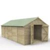 Forest Garden 10x20 Apex Pressure Treated Overlap Wooden Shed With Floor (Base Included)
