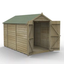 Forest Garden 10x6 Ft Apex Overlap Wooden Shed With Floor