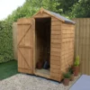 Forest Garden 4x3 Apex Dip Treated Overlap Wooden Shed With Floor (Base Included)