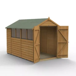 Forest Garden 6x10 Apex Dip Treated Shiplap Wooden Shed With Floor (Base Included)