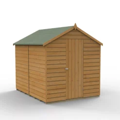 Forest Garden 6x4 Apex Dip Treated Shiplap Wooden Shed With Floor (Base Included) - Assembly Service Included