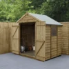Forest Garden 7x5 Apex Pressure Treated Overlap Wooden Shed With Floor (Base Included)