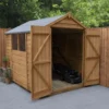 Forest Garden 8x6 Apex Dip Treated Overlap Wooden Shed With Floor (Base Included)