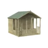 Forest Garden Oakley 8x8 Apex Overlap Solid Wood Summer House With Double Door
