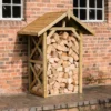 Forest Garden Timber 5x4 Ft Apex Wall Log Store