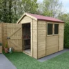 Forest Garden Timberdale 8x6 Ft Apex Tongue & Groove Wooden Shed With Floor (Base Included)