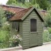 Forest Retreat 8x5 Apex Pressure Treated Overlap Green Shed With Floor - Assembly Service Included