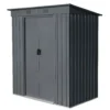 GoodHome Basic 1.62 X 0.98m Pent Grey Shed
