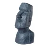 Grey Aluminium, Polyurethane (PU) & Steel Moai Garden Ornament (H)55cm