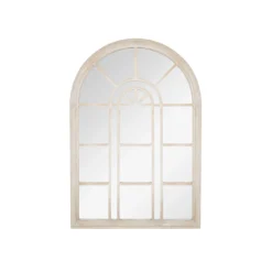 La Hacienda Aston & Wold Antique White Arch Framed Garden Mirror 970mm X 670mm