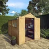 Mercia 10x6 Ft Apex Overlap Wooden 2 Door 4 Windows Shed With Floor