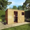 Mercia 10x6 Ft Pent Overlap Wooden 2 Windows Shed With Floor