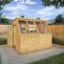 Mercia 8x6 Ft Pent Tongue & Groove Wooden 5 Windows Potting Shed With Floor