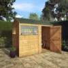 Mercia 8x6 Ft Reverse Apex Tongue & Groove Wooden 4 Windows Shed With Floor