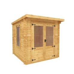 Mercia 8x8 Pent Tongue & Groove Cabin With Double Door
