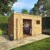 Mercia Premium 12x6 Ft Pent Shiplap Wooden 2 Door Shed With Floor