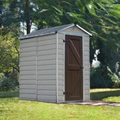 Palram - Canopia Skylight 6x4 Apex Tan Plastic Shed With Floor