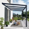 Palram - Canopia Stockholm Grey Non-retractable Awning, (L)3.7m (H)3.24m (W)3.41m