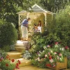 Rowlinson Gainsborough Natural Hexagonal Gazebo, (W)3m (D)2.6m - Assembly Service Included
