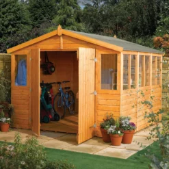 Rowlinson Sheds 9x6 Apex Tongue & Groove Wooden Workshop