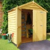 Shire 6x4 Ft Apex Overlap Wooden Shed With Floor - Assembly Service Included