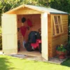 Shire Alderney 7x7 Ft Apex Shiplap Wooden 2 Door Shed With Floor - Assembly Service Included