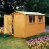 Shire Atlas 10x8 Ft Apex Shiplap Wooden 2 Door 2 Windows Shed With Floor - Assembly Service Included