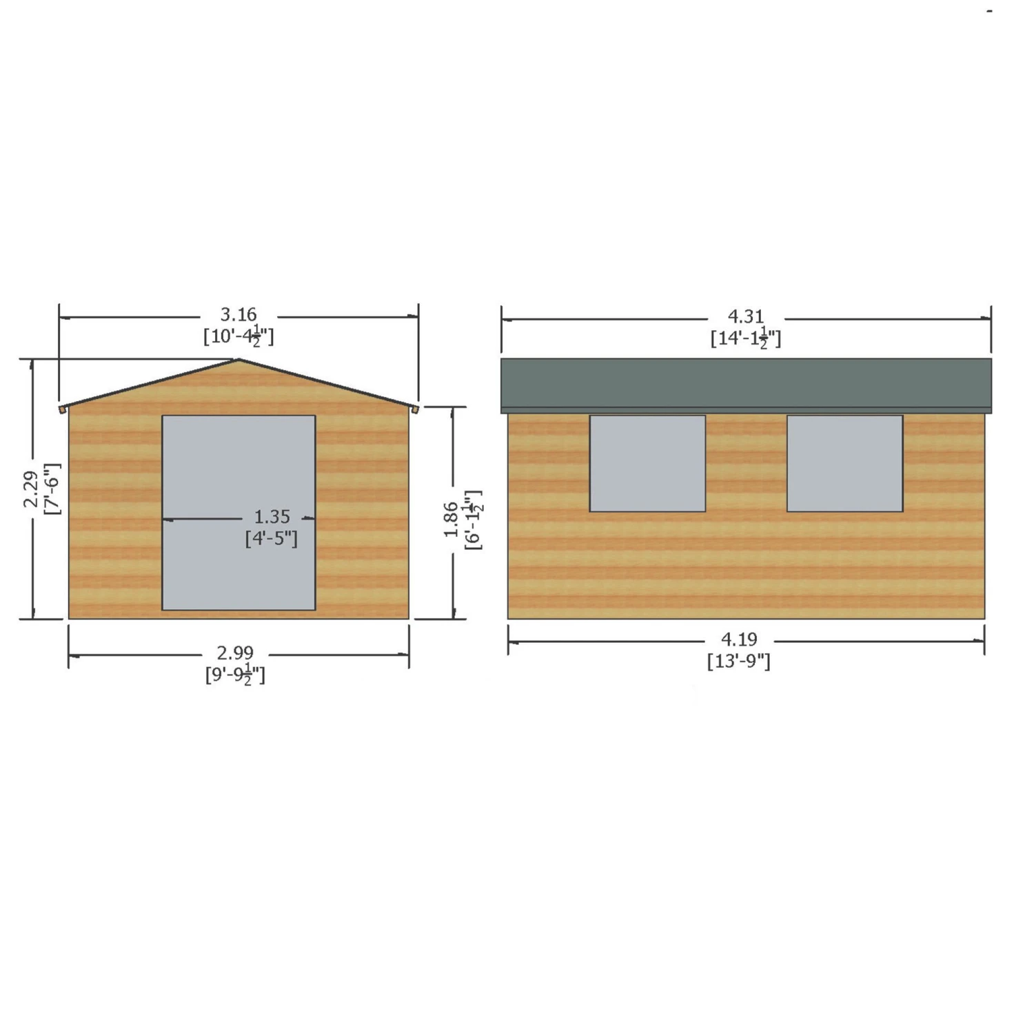 Shire Bison 14x10 Apex Shiplap Wooden Shed - Assembly Service Included - Image 2