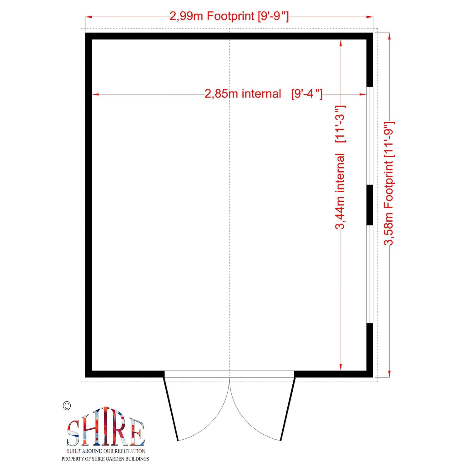 Shire Bison 14x10 Apex Shiplap Wooden Shed - Assembly Service Included - Image 3