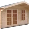 Shire Cannock 10x10 Toughened Glass Apex Tongue & Groove Wooden Cabin - Base Not Included