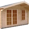 Shire Cannock 12x10 Toughened Glass Apex Tongue & Groove Wooden Cabin - Base Not Included