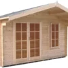 Shire Cannock 12x12 Toughened Glass Apex Tongue & Groove Wooden Cabin - Base Not Included