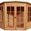 Shire Hampton 7x7 Glass Pent Shiplap Wooden Summer House - Base Not Included