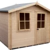 Shire Hartley 7x7 Eco Glass Apex Tongue & Groove Wooden Cabin - Base Not Included