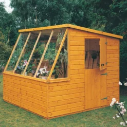 Shire Iceni 8x8 Ft Pent Shiplap Wooden Shed With Floor