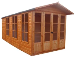 Shire Kensington 13x7 Apex Shiplap Wooden Summer House - Base Not Included