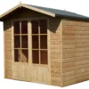 Shire Lumley 7x5 Toughened Glass Apex Shiplap Wooden Summer House - Base Included
