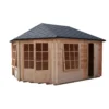 Shire Rowney 10x14 Ft Apex Tongue & Groove Wooden Cabin With Felt Tile Roof - Assembly Service Included
