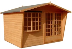 Shire Sandringham 10x6 Glass Apex Shiplap Wooden Summer House - Base Not Included